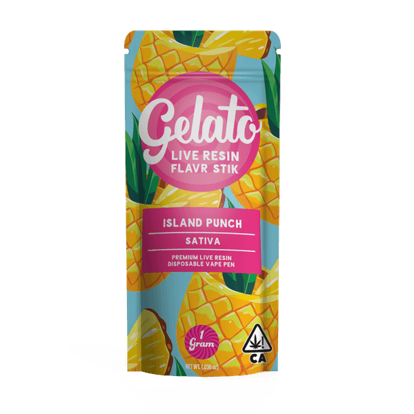 Gelato Live Resin All-In-One 1g Sativa Island Punch 10pk