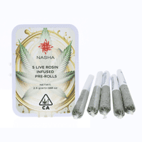 Nasha 5pk Rosin Infused Preroll Indica Hybrid G Tank x Super Boof