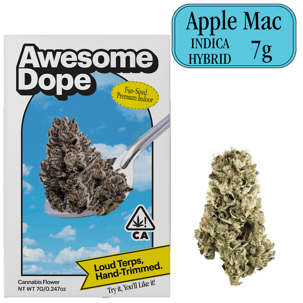 Awesome Dope Indoor Flower 7g Indica Hybrid Apple Mac