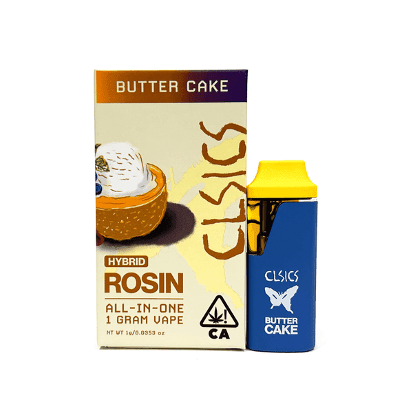 CLSICS Live Rosin All-In-One Cartridge 1g Hybrid Butter Cake