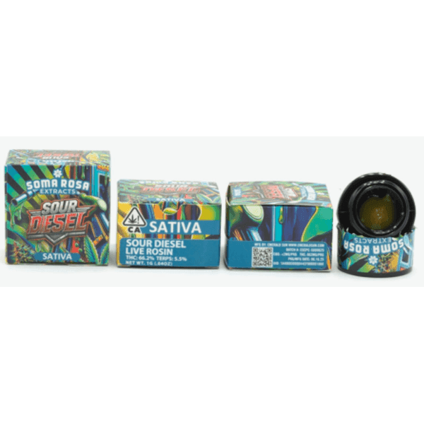 Soma Rosa Live Rosin 1g Sativa Sour Diesel