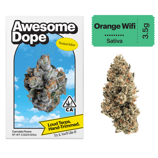 Awesome Dope Indoor Flower 3.5g Sativa Hybrid Orange Wifi