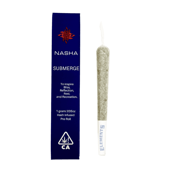 Nasha Submerge Hash Infused Preroll 1g Black Magic x GMOB