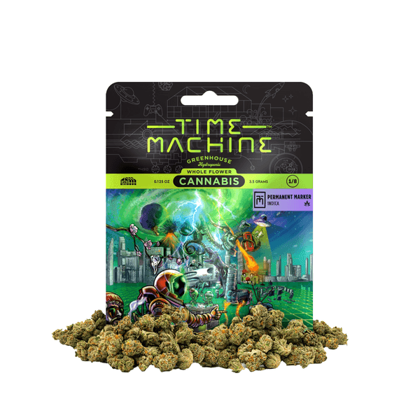 Time Machine Flower 3.5g Indica Permanent Marker 16ct