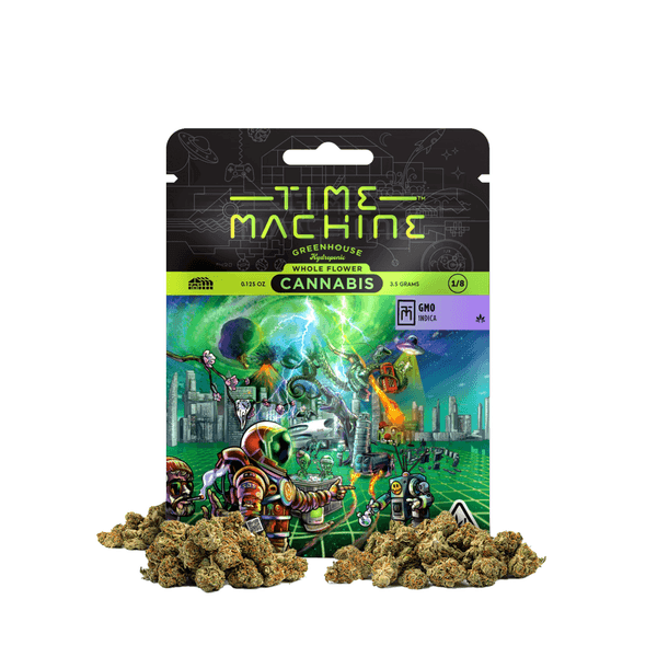Time Machine Flower 3.5g Indica GMO 16ct