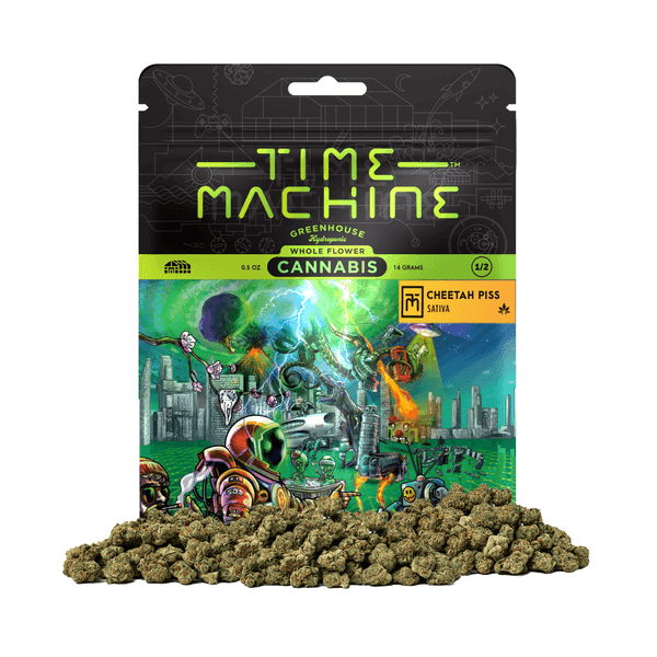 Time Machine Flower 14g Sativa Cheetah Piss 8ct