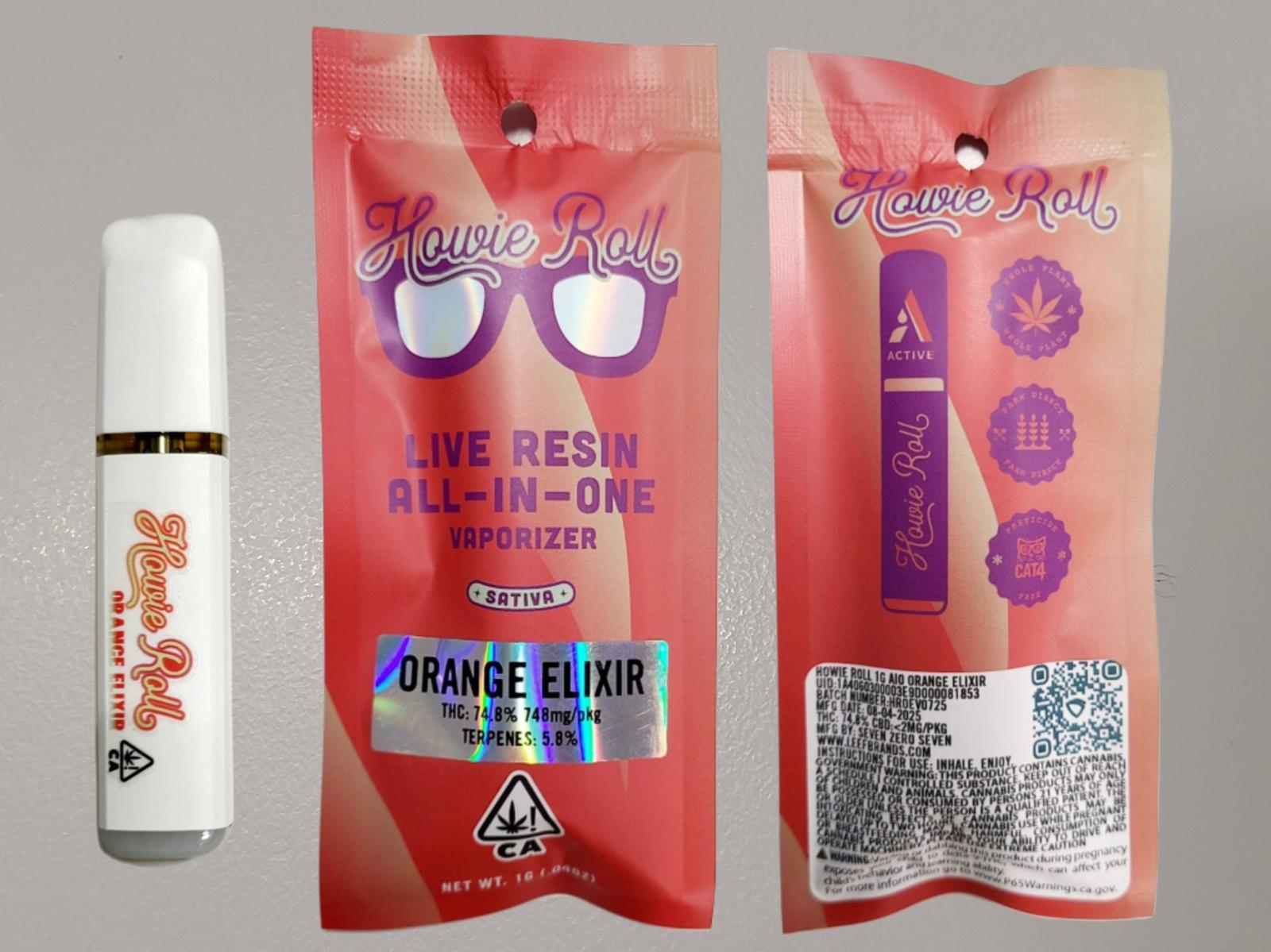 Howie Roll All-In-One Cartridge 1g Sativa Nectarine Jelly