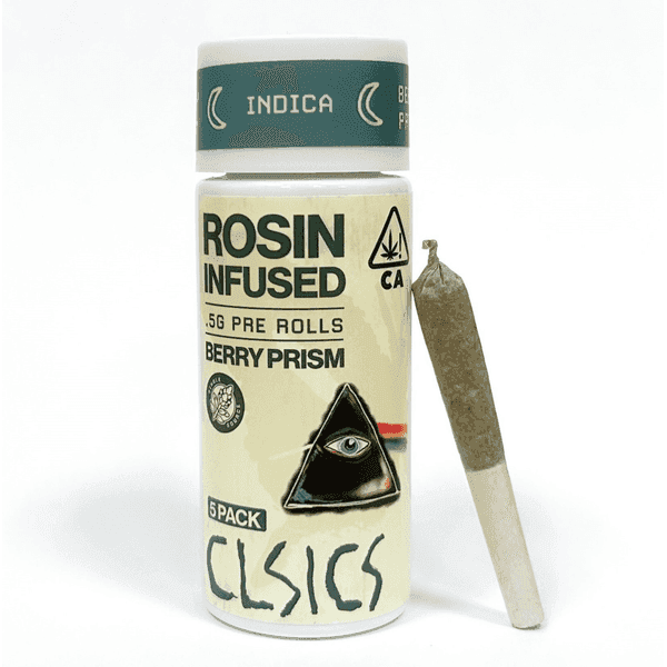 CLSICS Rosin Preroll 5pk .5g Indica Berry Prism