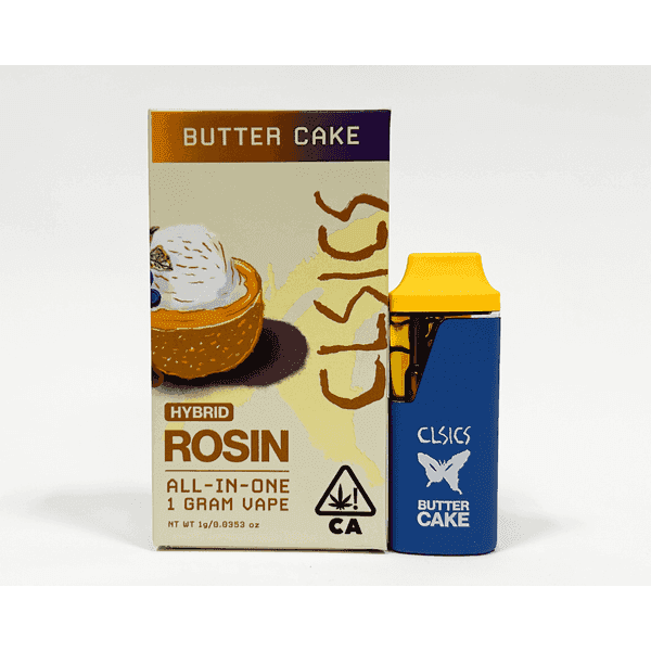 CLSICS Live Rosin All-In-One Cartridge 1g Hybrid Butter Cake
