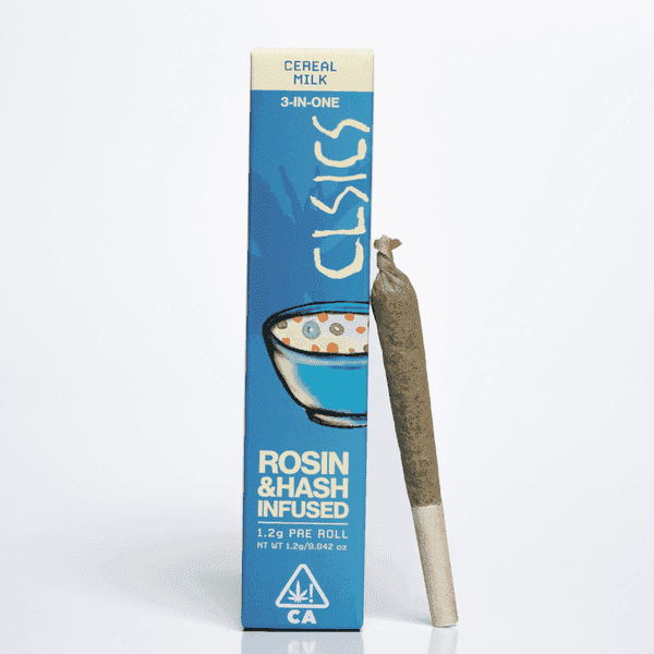 CLSICS Trifecta 1.2g Rosin Hash Preroll Indica Cereal Milk