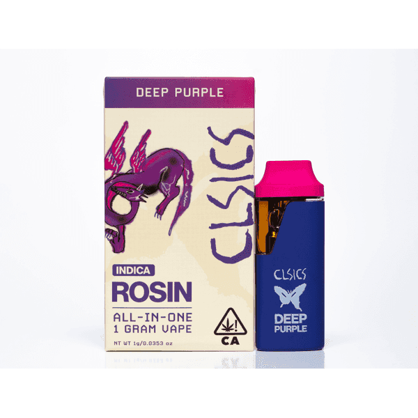 CLSICS Live Rosin All-In-One Cartridge 1g Indica Deep Purple