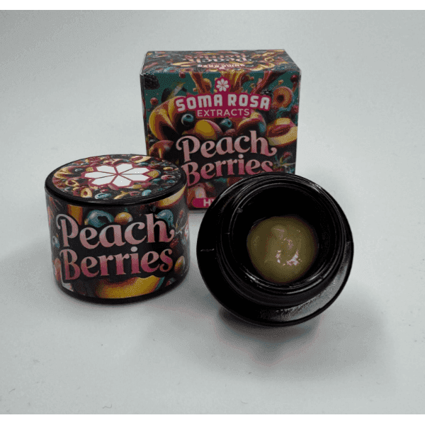 Soma Rosa Live Rosin 1g Hybrid Peach Berries