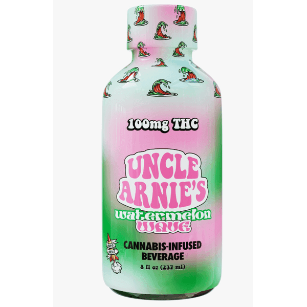 Uncle Arnie's Beverage 8oz Watermelon Wave 100mg THC 12pk
