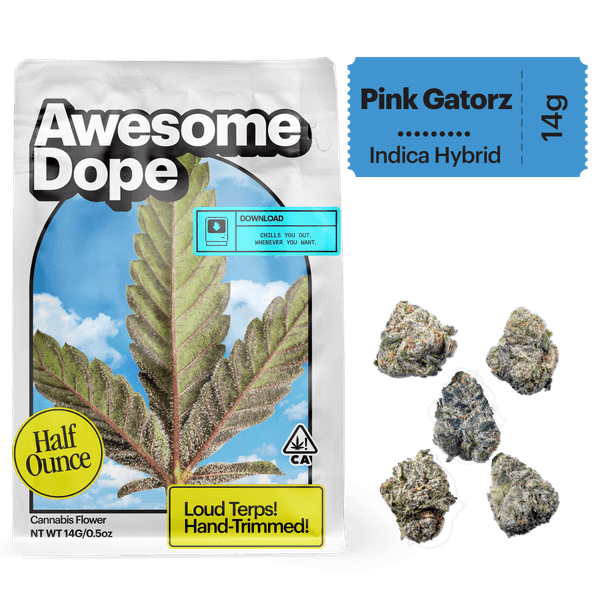 Awesome Dope Smalls Flower 14g Indica Hybrid Pink Gatorz