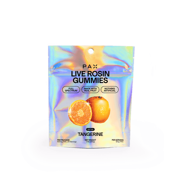 PAX Live Rosin Gummies Sativa Tangerine