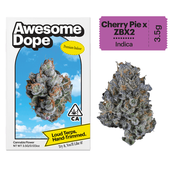 Awesome Dope Indoor Flower 3.5g Indica Cherry Pie x ZBX2