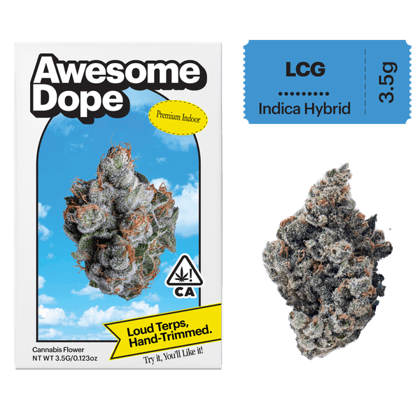 Awesome Dope Indoor Flower 3.5g Indica Hybrid LCG