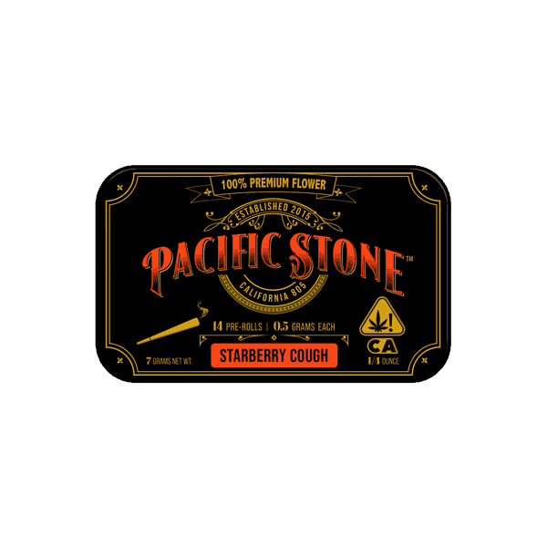 Pacific Stone Preroll 0.5g Sativa Starberry Cough 14-Pack 7.0g