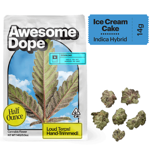 Awesome Dope Smalls Flower 14g Indica Hybrid Ice Cream Cake