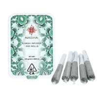 Nasha 5pk Hash Infused Preroll Indica G Tank x Modified Bananas