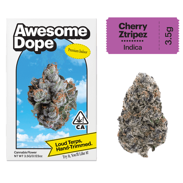 Awesome Dope Indoor Flower 3.5g Indica Cherry Ztripez