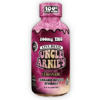 Uncle Arnie's Beverage 8oz 100% Live Resin Raspberry Lemonade 100mg Grape Do-Si-