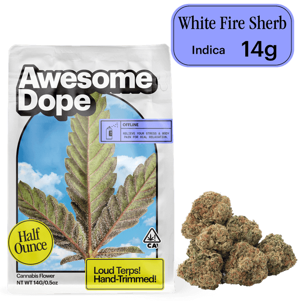 Awesome Dope Smalls Flower 14g Indica White Fire Sherb