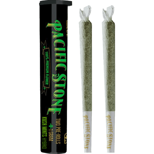 Pacific Stone Preroll 0.5g Hybrid Kush Mints 2-Pack 1.0g