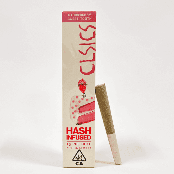 CLSICS Hash Preroll 1g Hybrid Strawberry Sweet Tooth