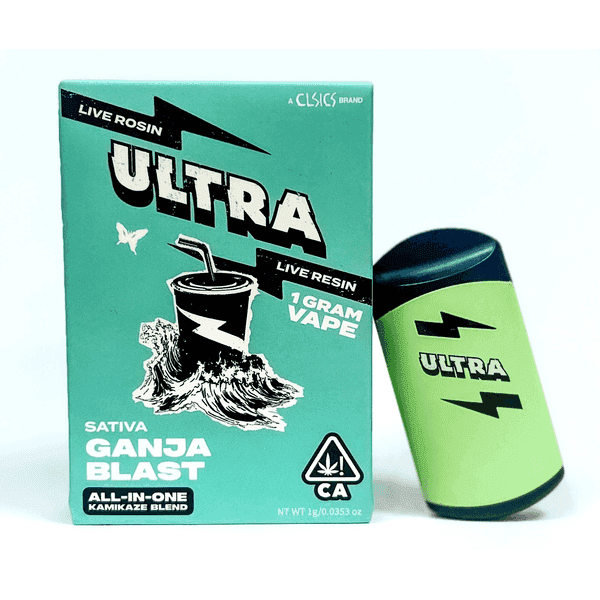 Ultra Live Rosin and Live Resin All-In-One Cartridge 1g Sativa Ganja Blast
