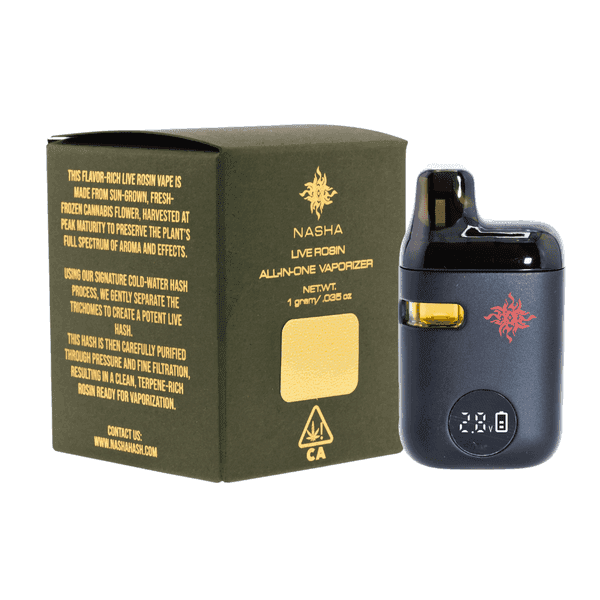 Nasha 1g All-In-One Live Rosin Vape Sativa Papaya Bomb