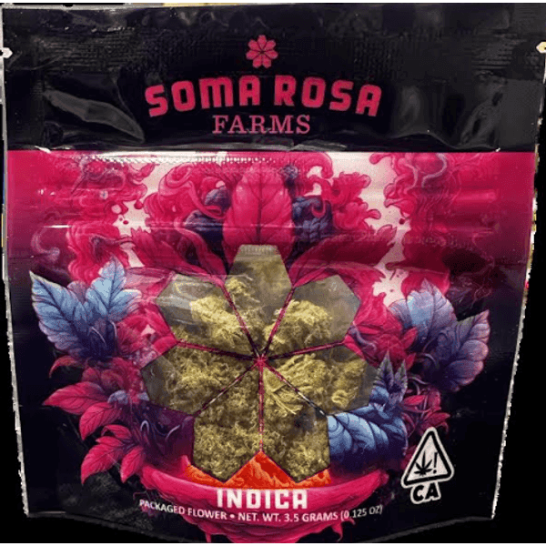 Soma Rosa Flower 3.5g Indica Kush Crasher