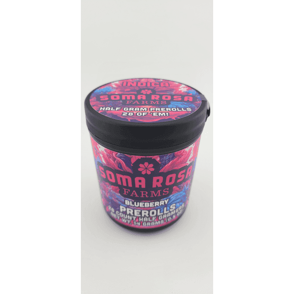 Soma Rosa Preroll 0.5g Indica Blueberry 28pk