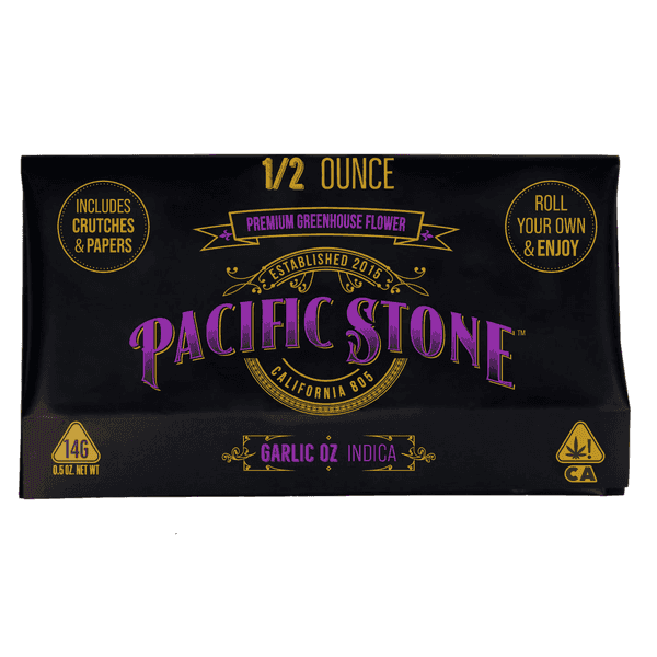 Pacific Stone Roll Your Own Sugar Shake 14.0g Pouch Indica Garlic OZ