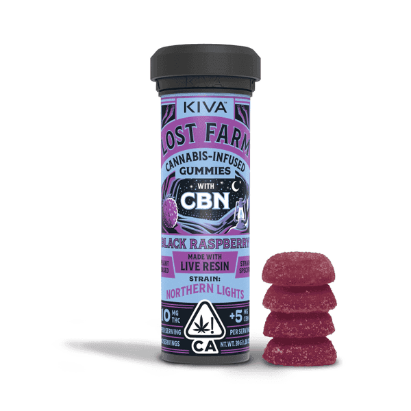 Lost Farm Gummies Black Raspberry Northern Lights CBN 10:5
