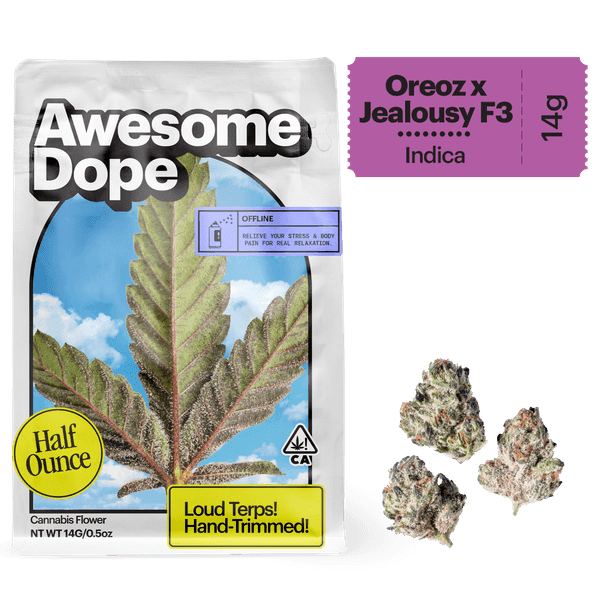 Awesome Dope Smalls Flower 14g Indica Oreoz x Jealousy F3