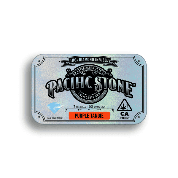 Pacific Stone Diamond Infused Prerolls 0.5g Sativa Purple Tangie 7-Pack 3.5g