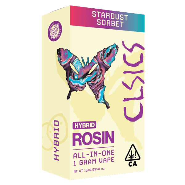 CLSICS xT Live Rosin All-In-One Cartridge 1g Hybrid Stardust Sorbet