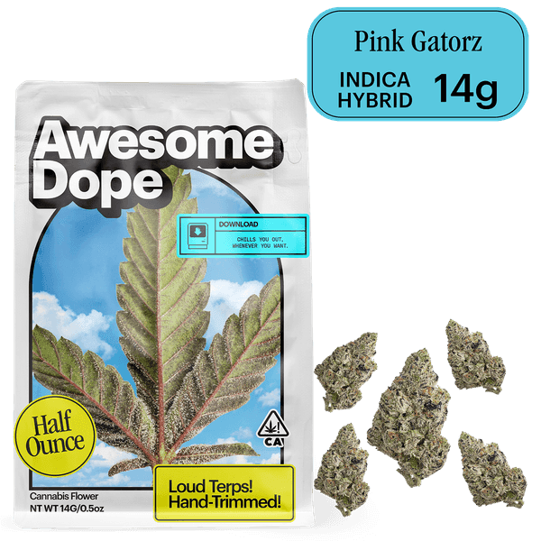 Awesome Dope Smalls Flower 14g Indica Hybrid Pink Gatorz