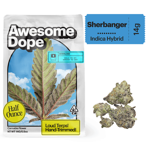 Awesome Dope Smalls Flower 14g Indica Hybrid Sherbanger
