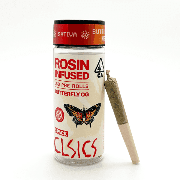 CLSICS Rosin Preroll 5pk .5g Sativa Butterfly OG