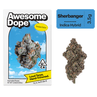 Awesome Dope Indoor Flower 3.5g Indica Hybrid Sherbanger