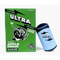 Ultra Live Rosin and Live Resin All-In-One Cartridge 1g Indica Apple Rings