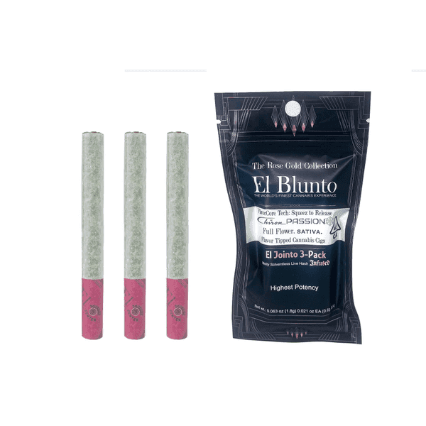 El Blunto FlavorCore Hash Jointo .6g Sativa Chiron Passion 3pk 1.8g
