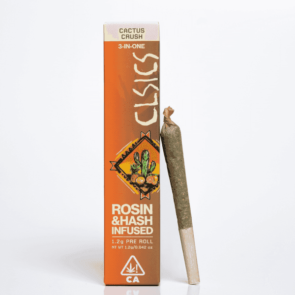 CLSICS Trifecta 1.2g Rosin Hash Preroll Sativa Cactus Crush