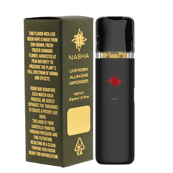 Nasha 0.5g All-In-One Live Rosin Vape Hybrid Moroccan Peaches