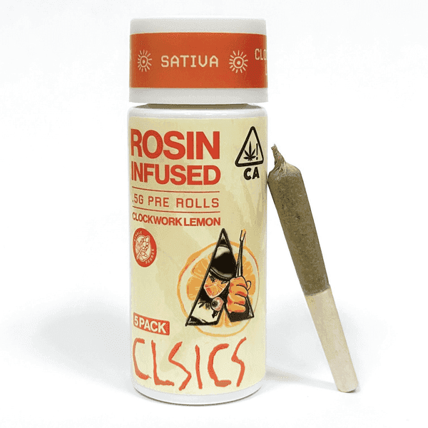 CLSICS Rosin Preroll 5pk .5g Sativa Clockwork Lemon