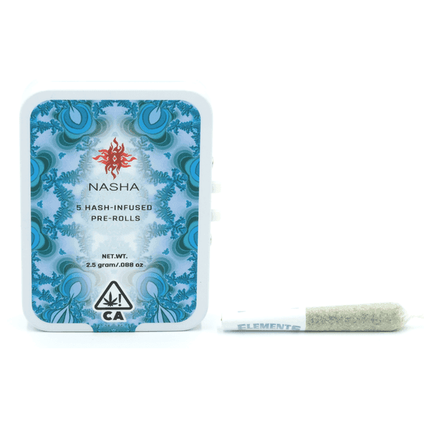 Nasha 5pk Hash Infused Preroll Sativa Hybrid Papaya Bomb x Papaya Bomb