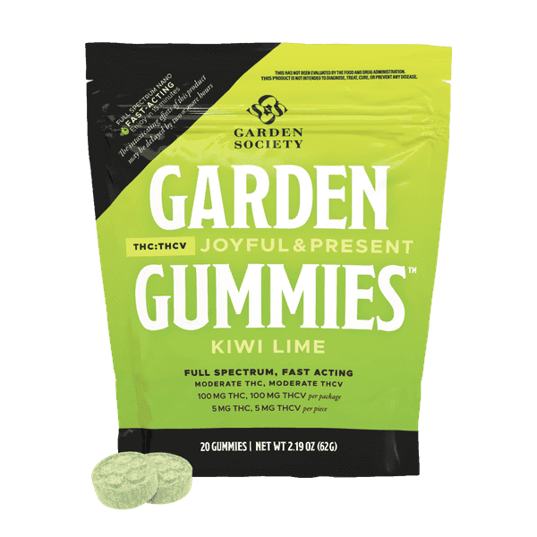 Garden Society Gummy Kiwi Lime 1:1 THCv 100mg 20pk