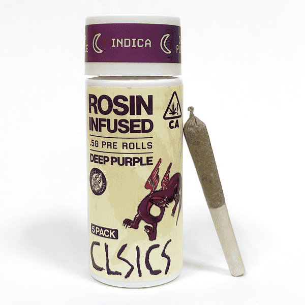 CLSICS Rosin Preroll 5pk .5g Indica Deep Purple